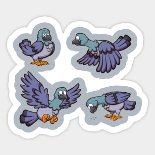 Cartoon Pigeons Sticker